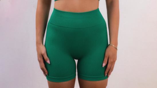 green biker short